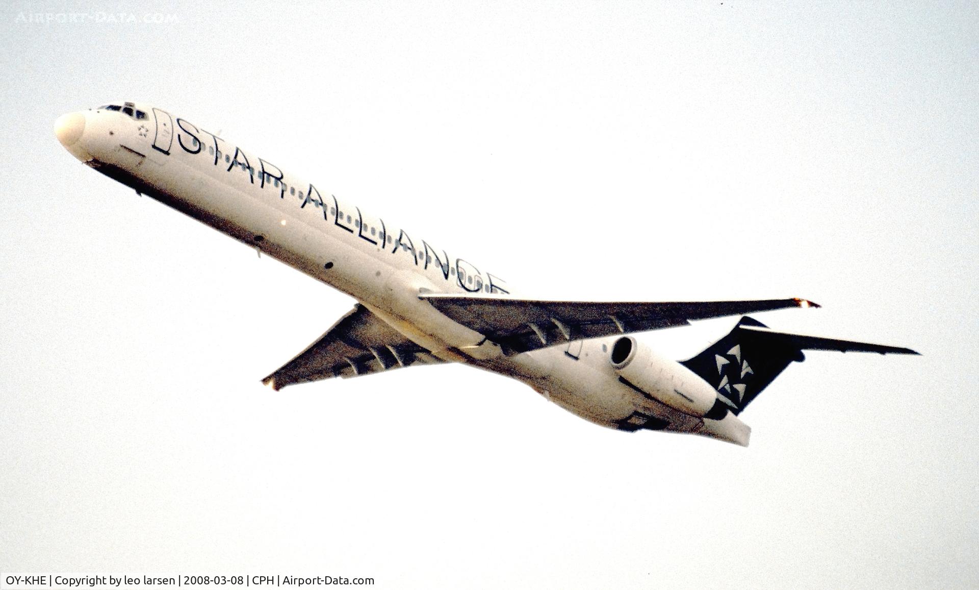 OY-KHE, 1988 McDonnell Douglas MD-82 (DC-9-82) C/N 49604, Copenhagen 8.3.2008