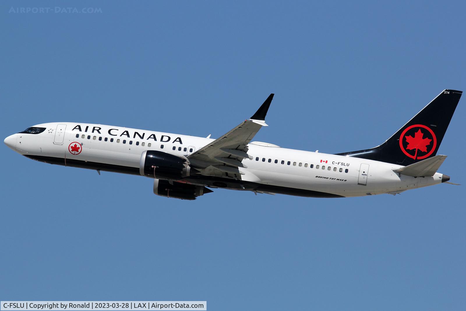 C-FSLU, 2018 Boeing 737-8 MAX C/N 61221, at lax