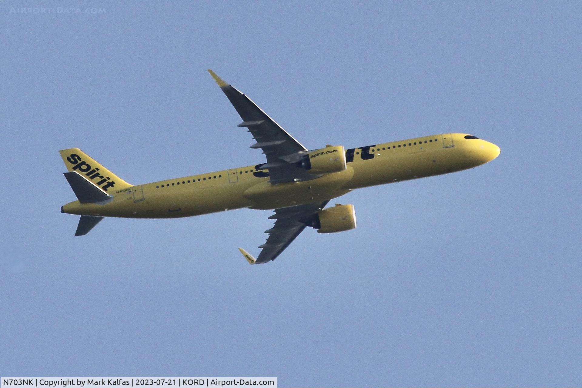 N703NK, 2023 AIRBUS A321-271NX C/N 11383, Spirit Airlines A21N N703NK NKS19 FLL-ORD
