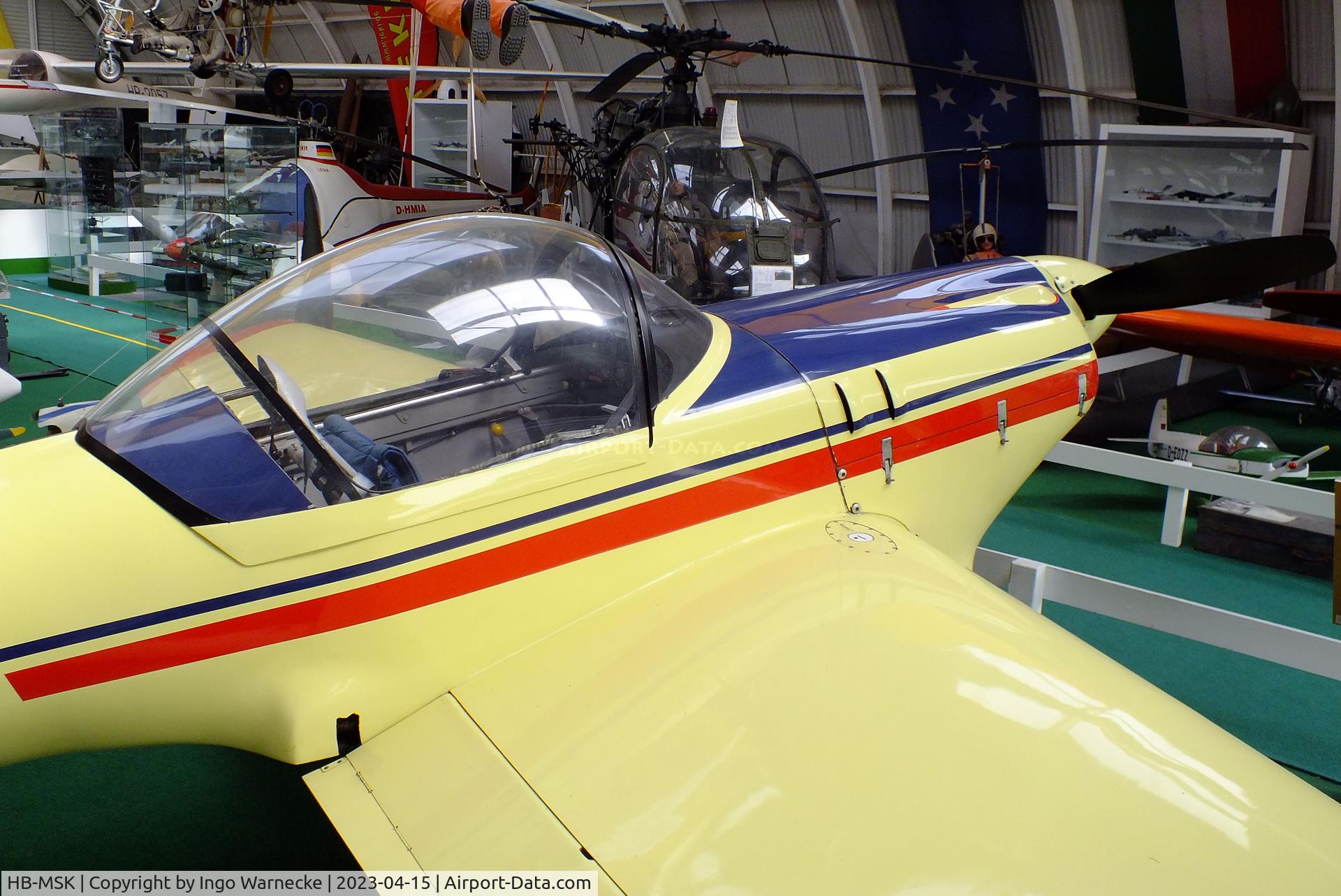 HB-MSK, 1973 Hirth HI.27 Akrostar MK.II C/N 4009, Hirth Hi.27 Acrostar II at the Internationales Luftfahrtmuseum, Schwenningen