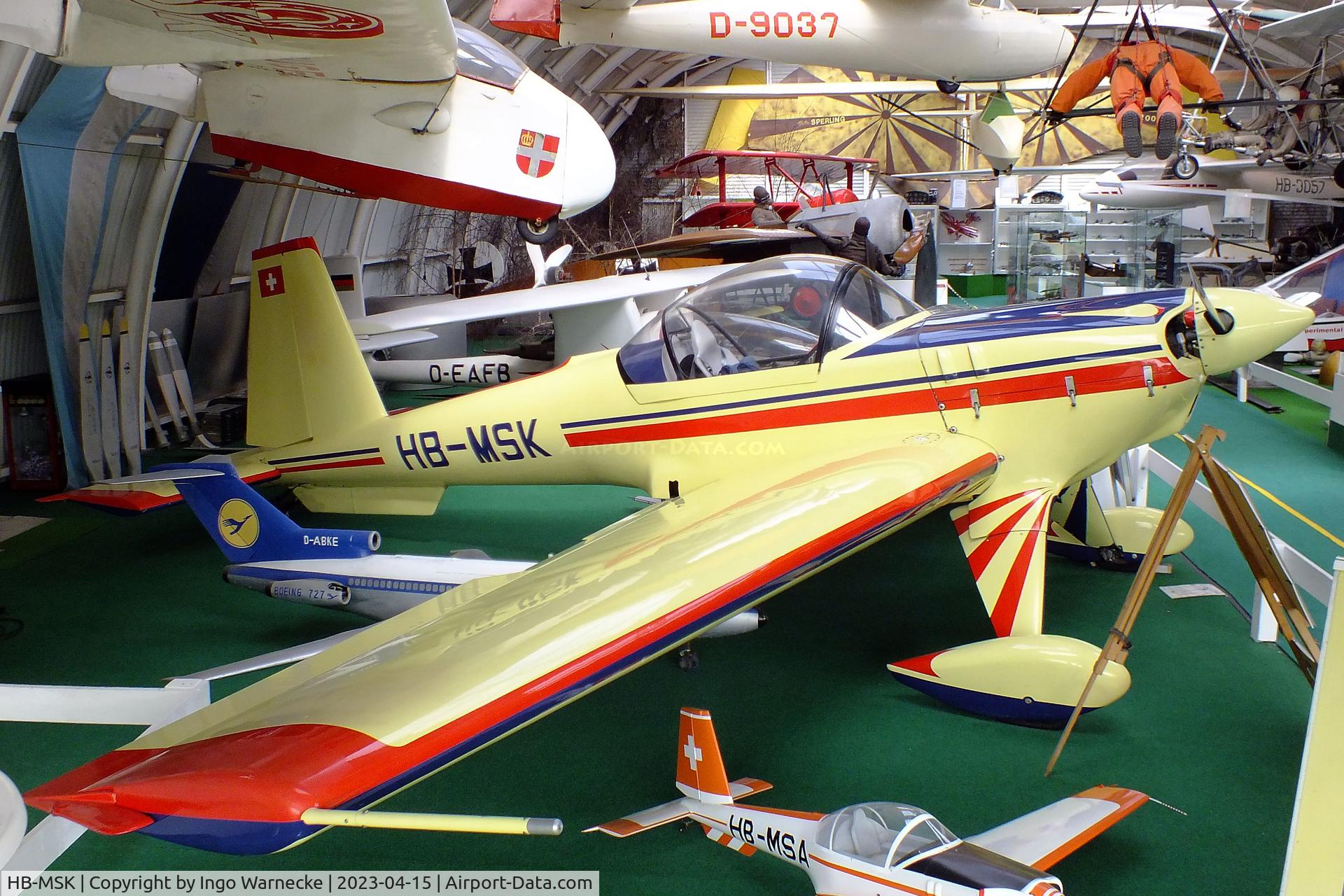 HB-MSK, 1973 Hirth HI.27 Akrostar MK.II C/N 4009, Hirth Hi.27 Acrostar II at the Internationales Luftfahrtmuseum, Schwenningen