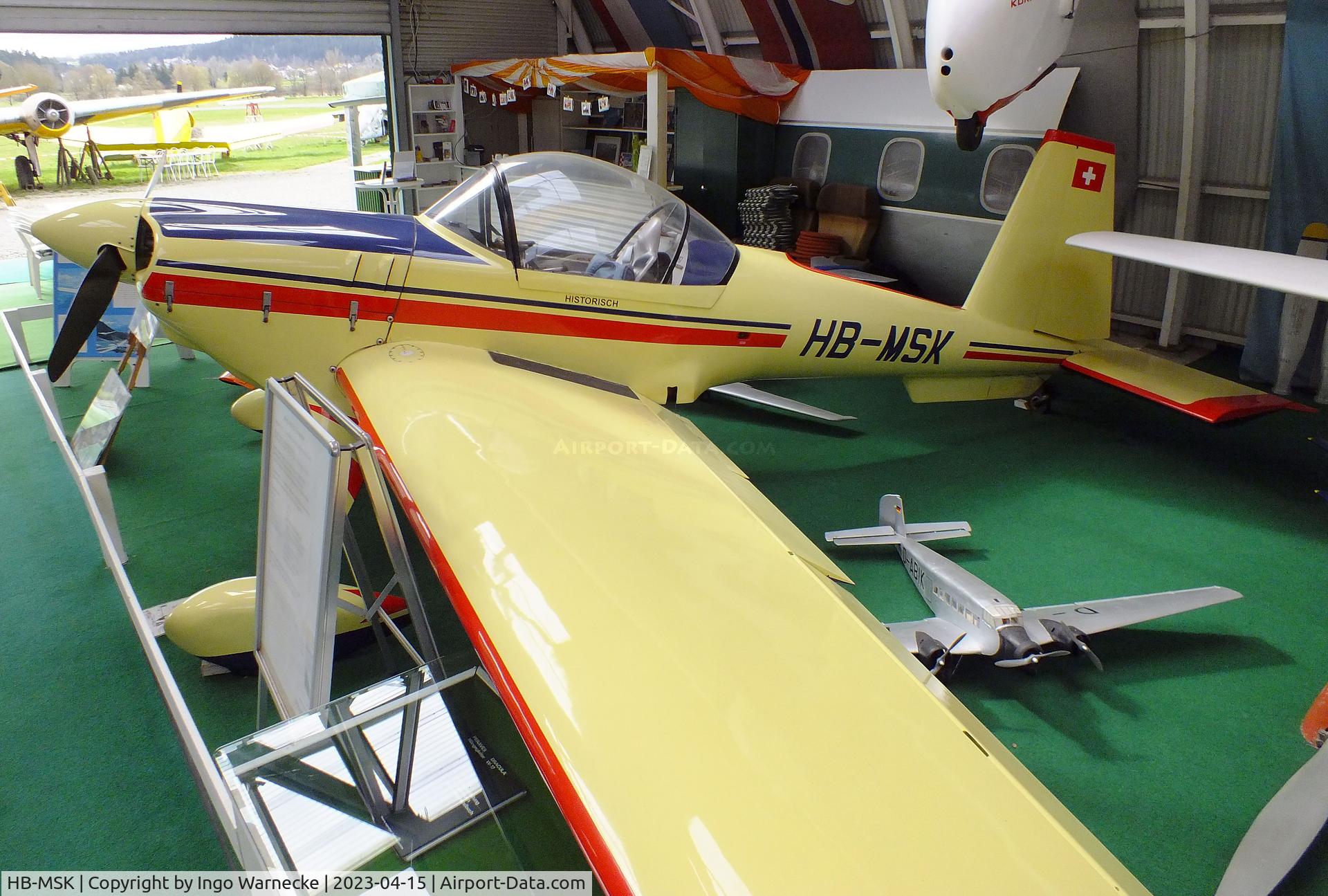 HB-MSK, 1973 Hirth HI.27 Akrostar MK.II C/N 4009, Hirth Hi.27 Acrostar II at the Internationales Luftfahrtmuseum, Schwenningen