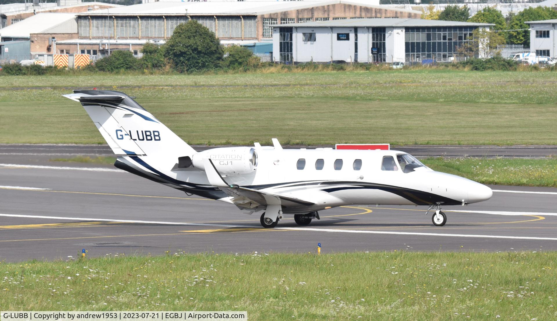 G-LUBB, 1998 Cessna 525 CitationJet C/N 525-0271, G-LUBB at Gloucestershire Airport.