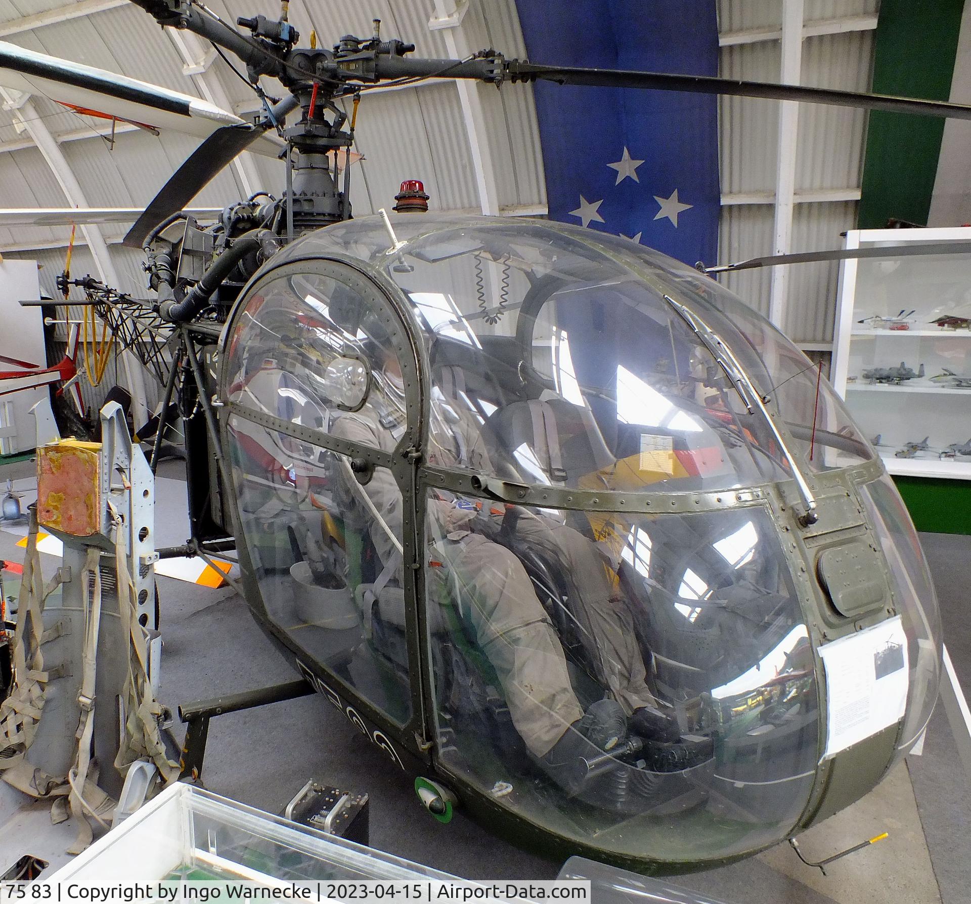 75 83, Aérospatiale SA-315B Lama C/N 1496, Sud Aviation SE.3130 Alouette II at the Internationales Luftfahrtmuseum, Schwenningen