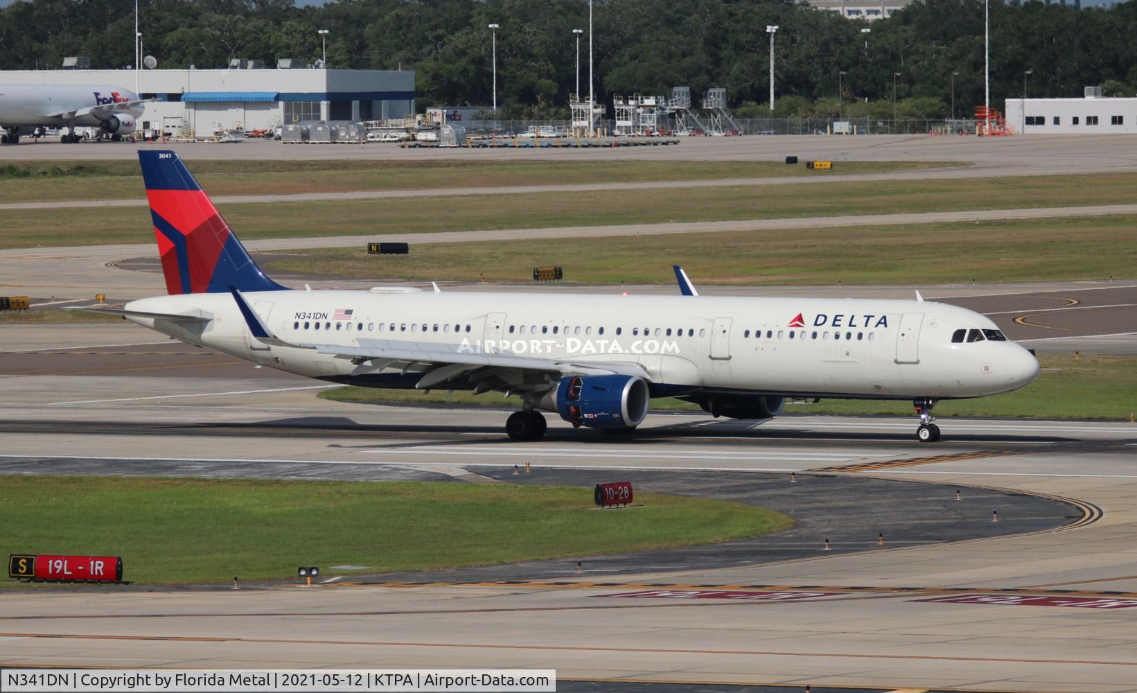 N341DN, 2018 Airbus A321-211 C/N 8134, DAL A321 zx DTW-TPA