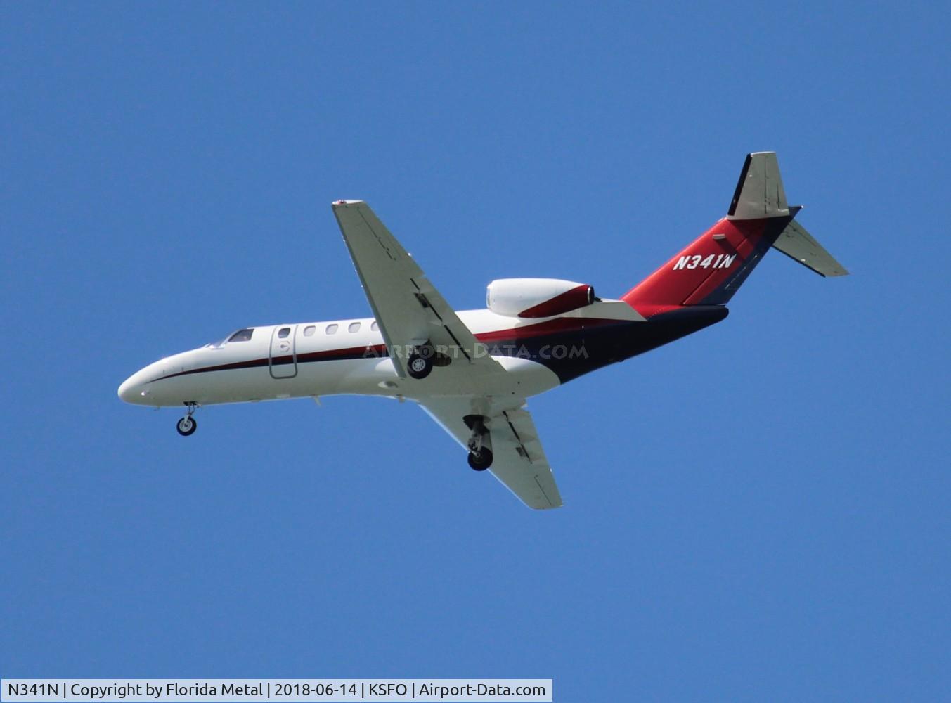 N341N, 2016 Cessna 525B CitationJet CJ3+ C/N 525B-0485, C525B zx SFO Coyote Pt