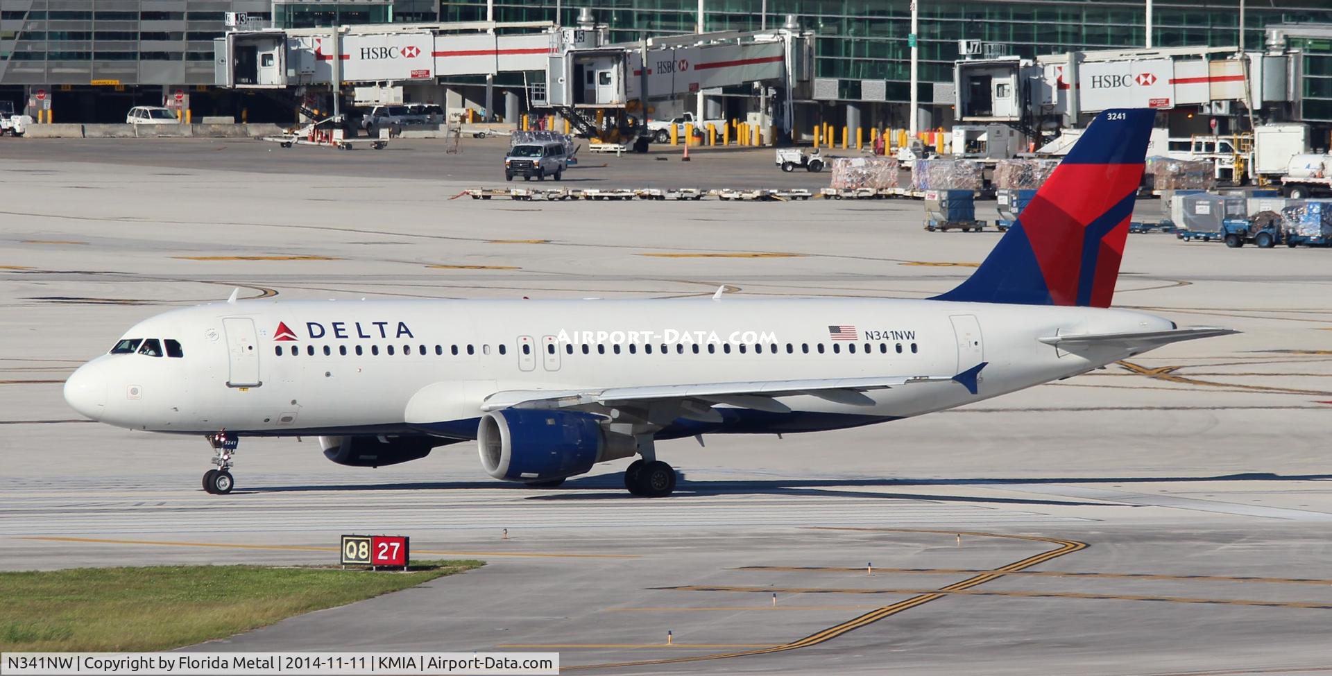 N341NW, 1992 Airbus A320-212 C/N 380, DAL A320 zx MIA-MSP