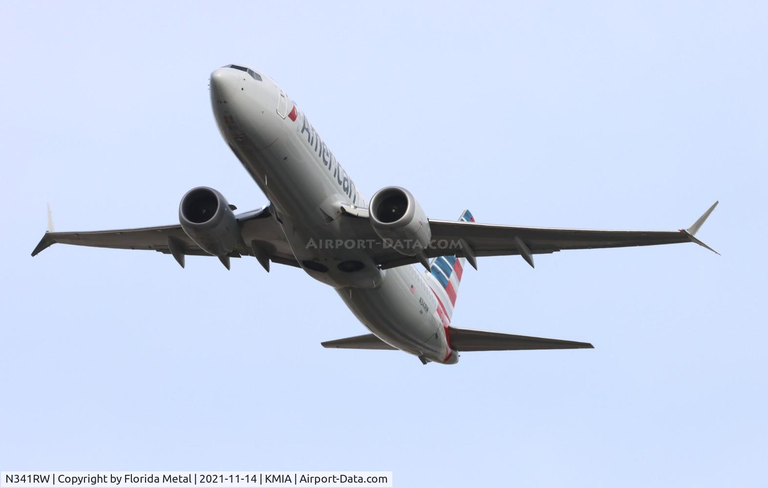 N341RW, 2018 Boeing 737 MAX 8 C/N 44464, AAL 737-8 MAX zx MIA-PUJ