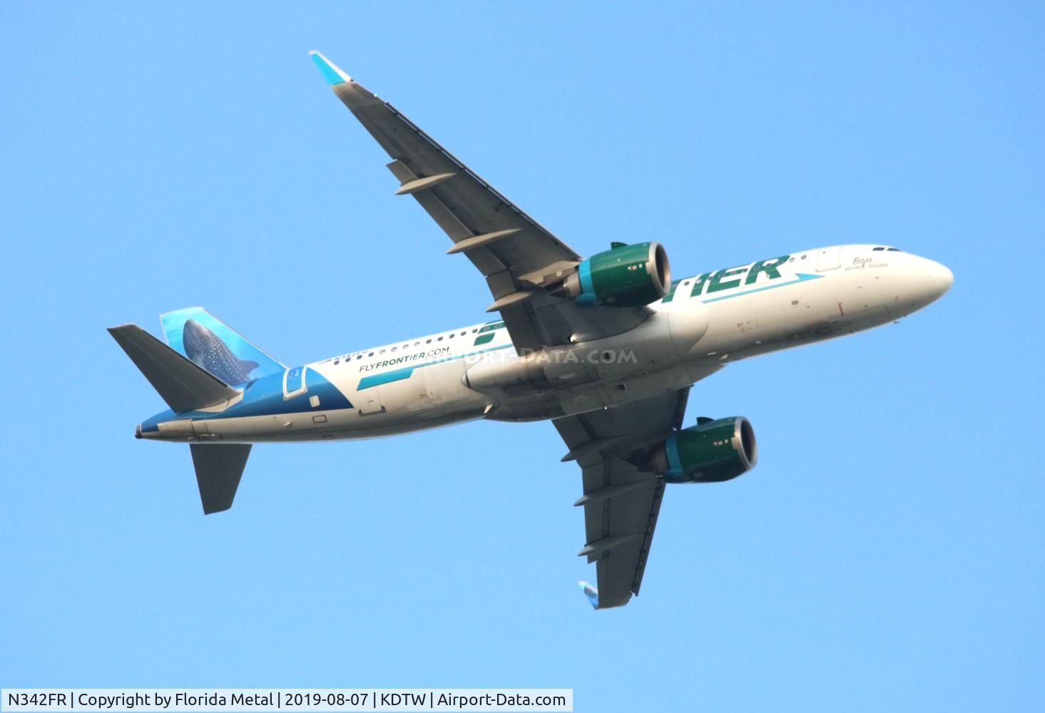 N342FR, 2018 Airbus A320-251N C/N 8537, FFT A32N Baja zx DTW-DEN