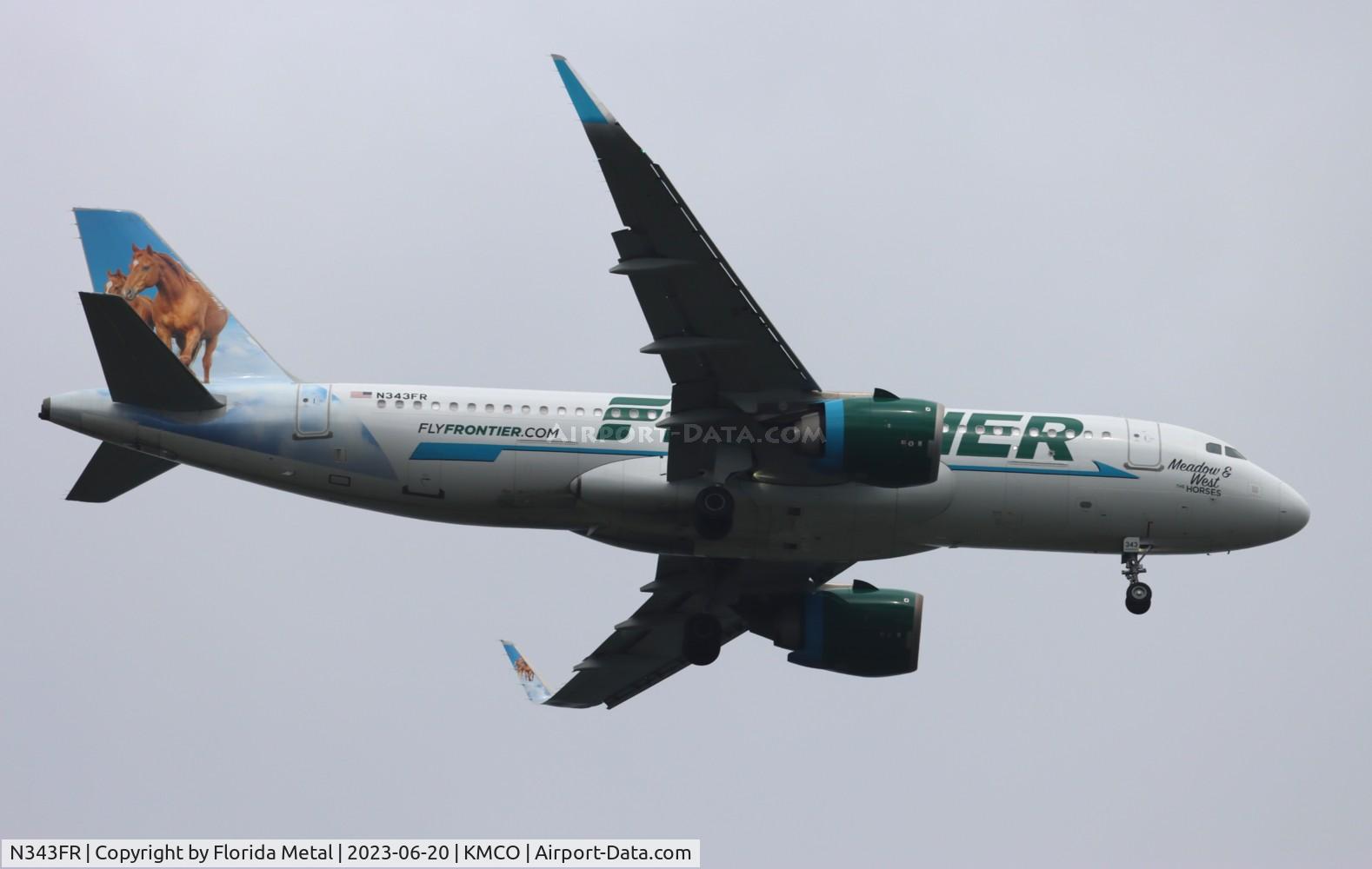 N343FR, 2018 Airbus A320-251N C/N 8580, FFT A32N Meadow and West zx PUJ-MCO