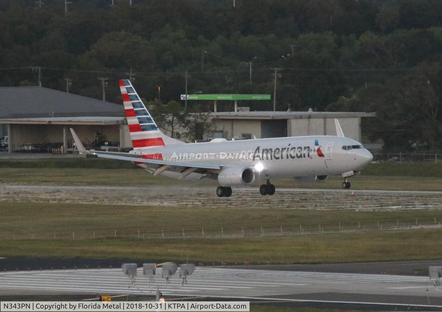 N343PN, 2017 Boeing 737-823 C/N 31270, AAL 738 zx ORD-TPA