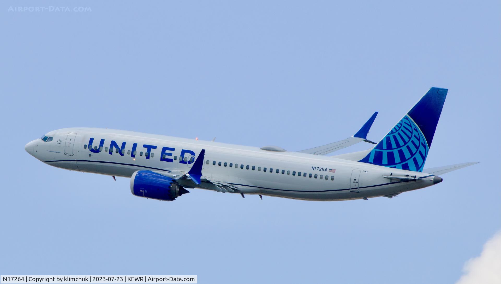 N17264, 2021 Boeing 737 MAX 8 C/N 8129, Took off from runway 22R