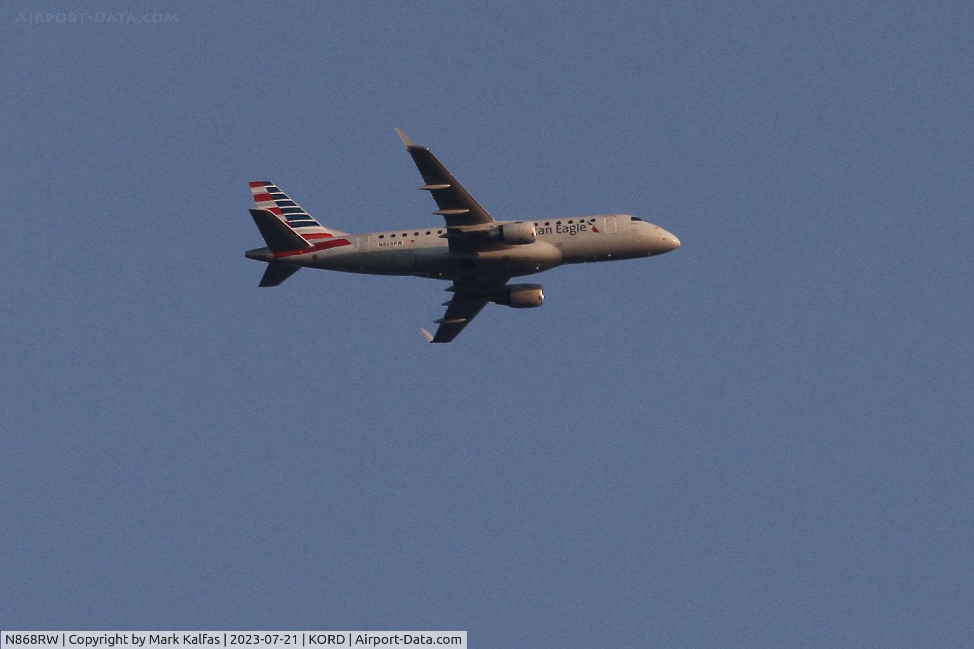 N868RW, 2006 Embraer 170SE (ERJ-170-100SE) C/N 17000131, Envoy Air/American Eagle E175 N868RW, ENY4170 CLE-ORD