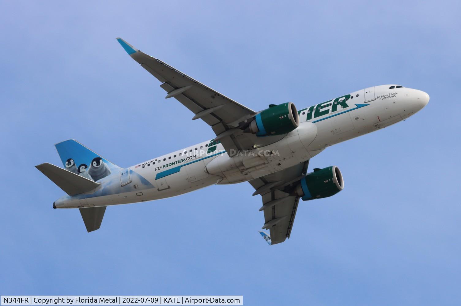 N344FR, 2018 Airbus A320-251N C/N 8639, FFT A32N Ed, Edwine and Eddie zx ATL-MCO