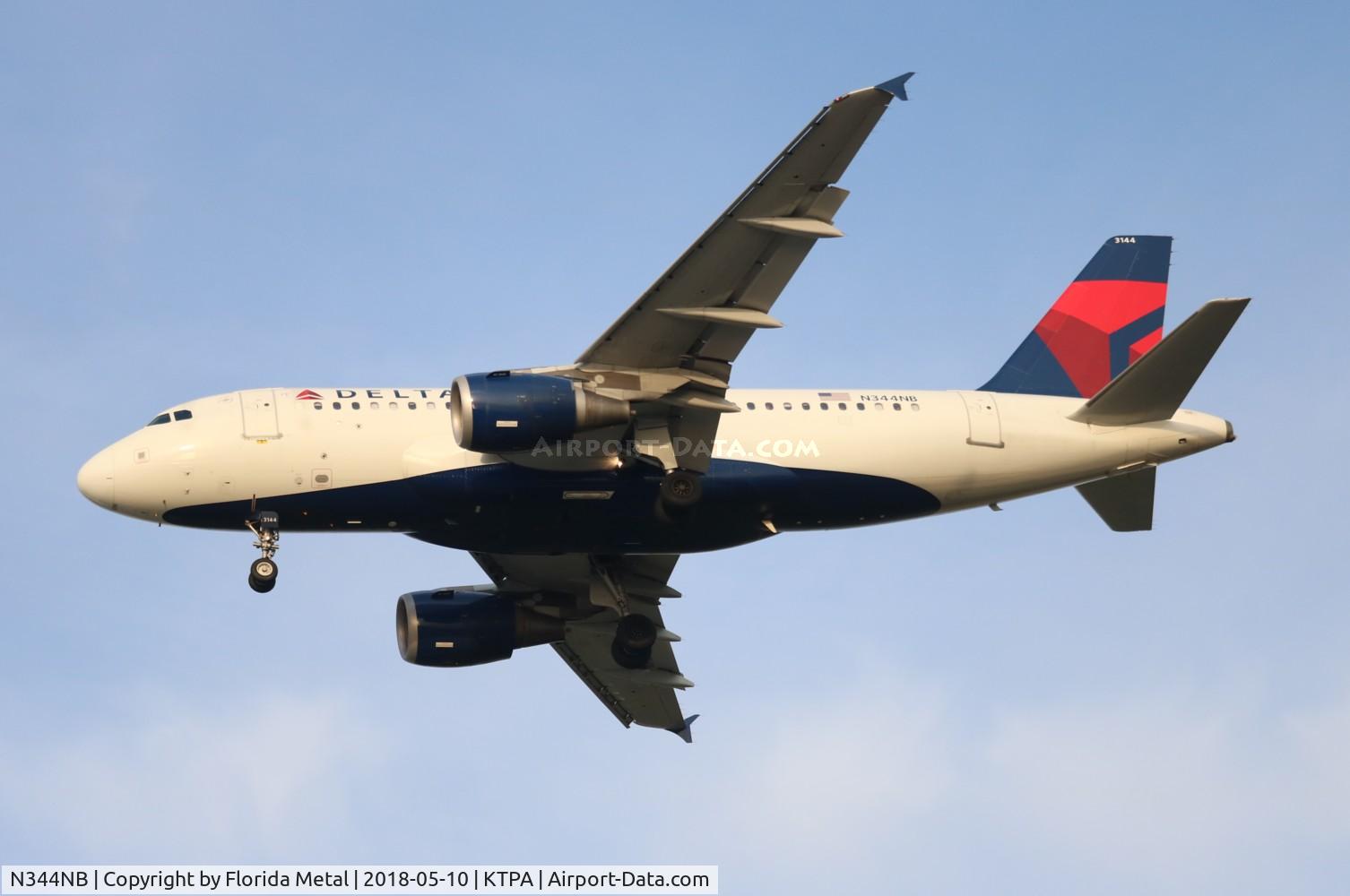 N344NB, 2002 Airbus A319-114 C/N 1766, DAL A319 zx LGA-TPA