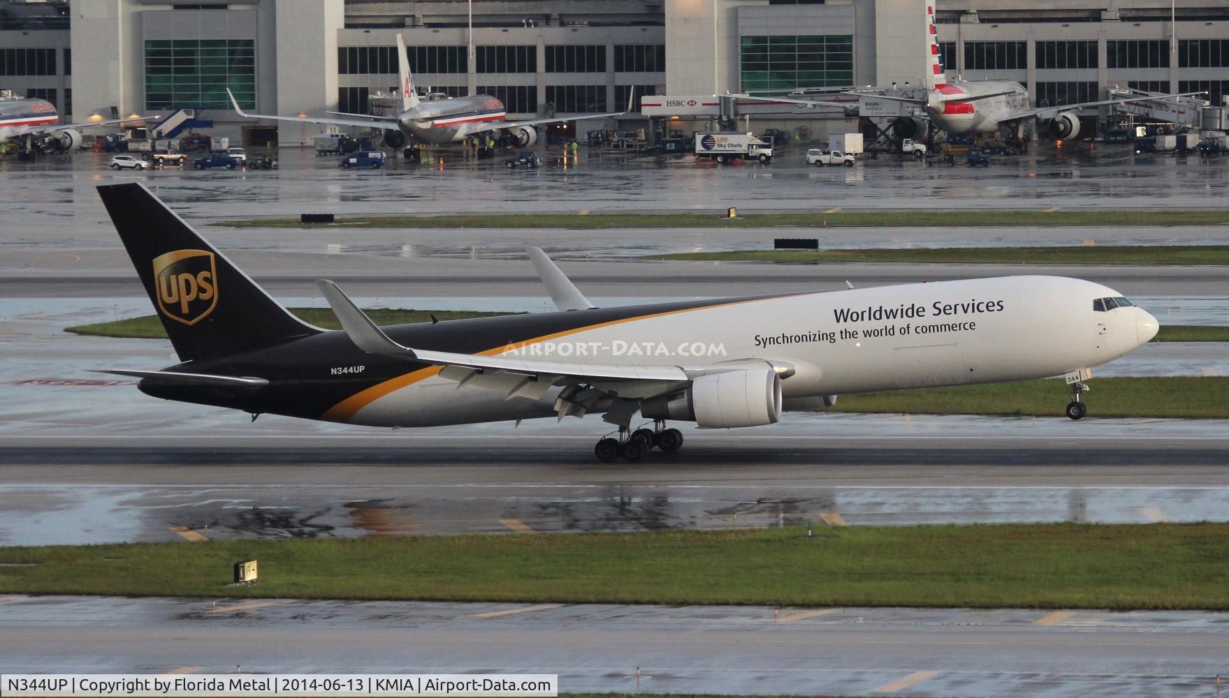 N344UP, 2011 Boeing 767-34AF C/N 37866, UPS 767-300F MGA-MIA