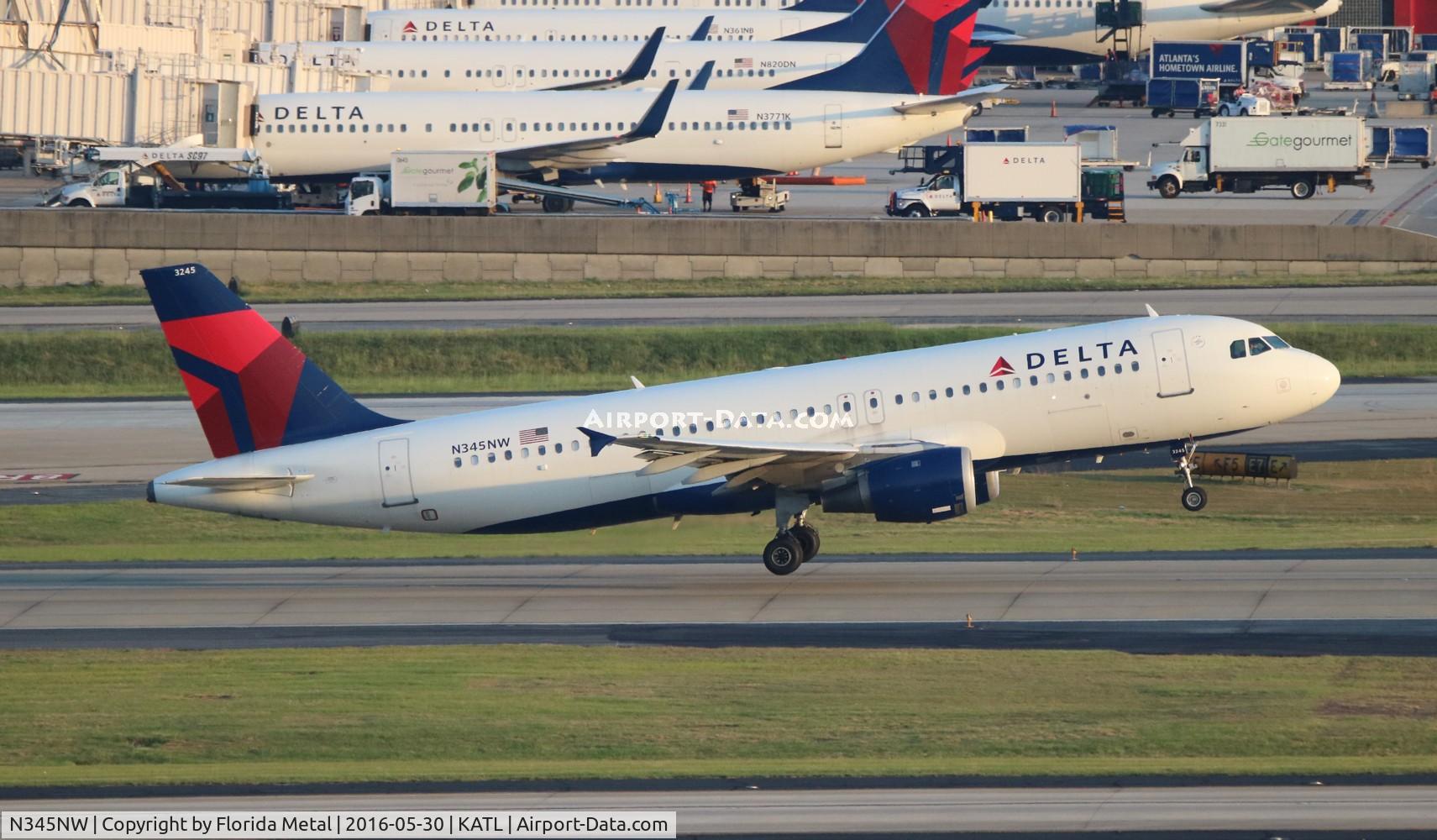 N345NW, 1993 Airbus A320-212 C/N 399, DAL A320 zx ATL-OMA