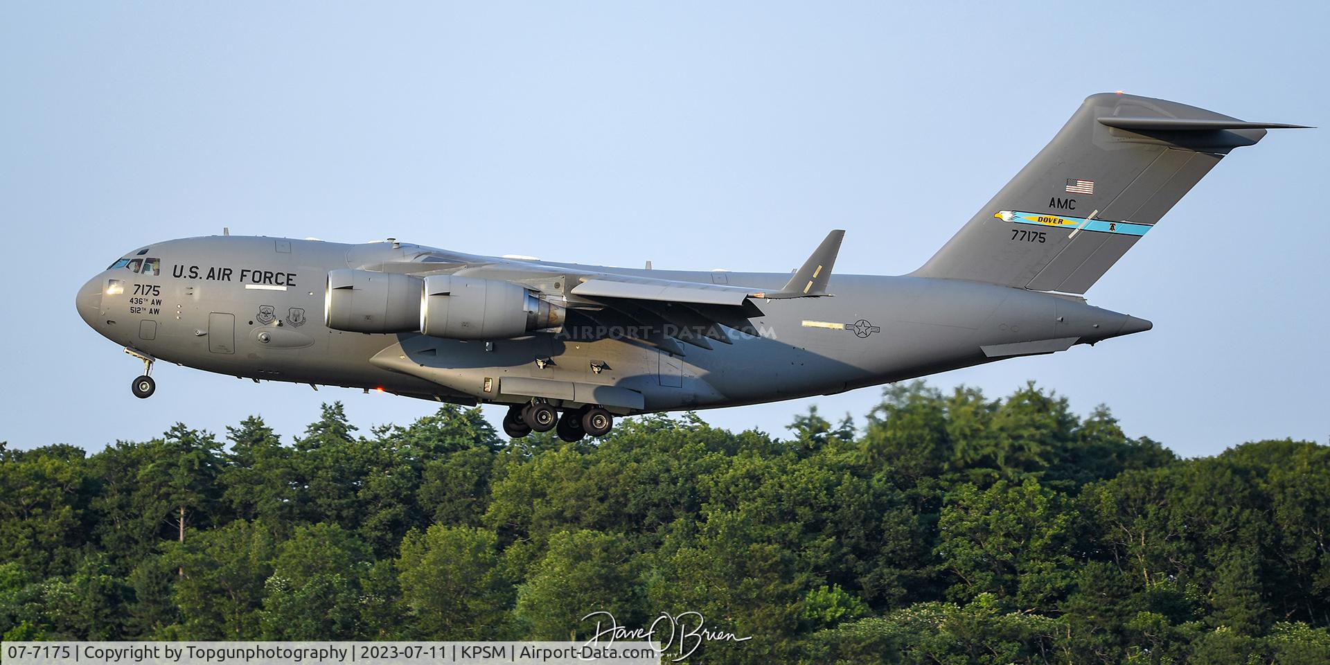 07-7175, 2007 Boeing C-17A Globemaster III C/N 50193/F192/P175, 436th AW