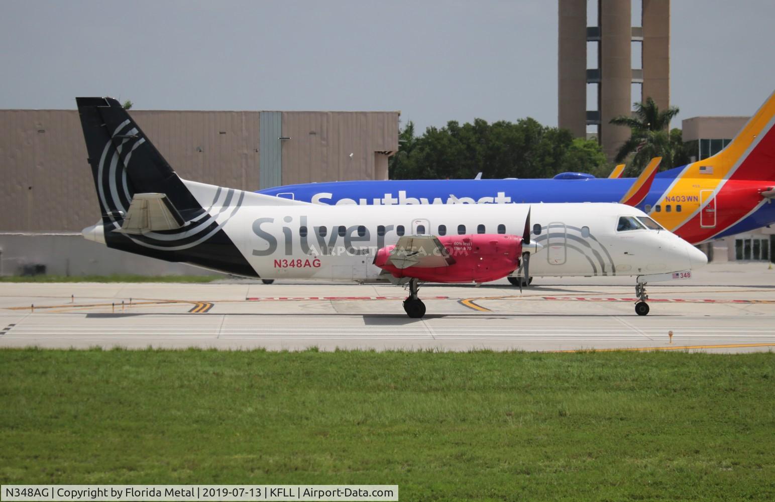 N348AG, 1998 Saab 340B C/N 340B-448, SIL S340 zx MHH-FLL