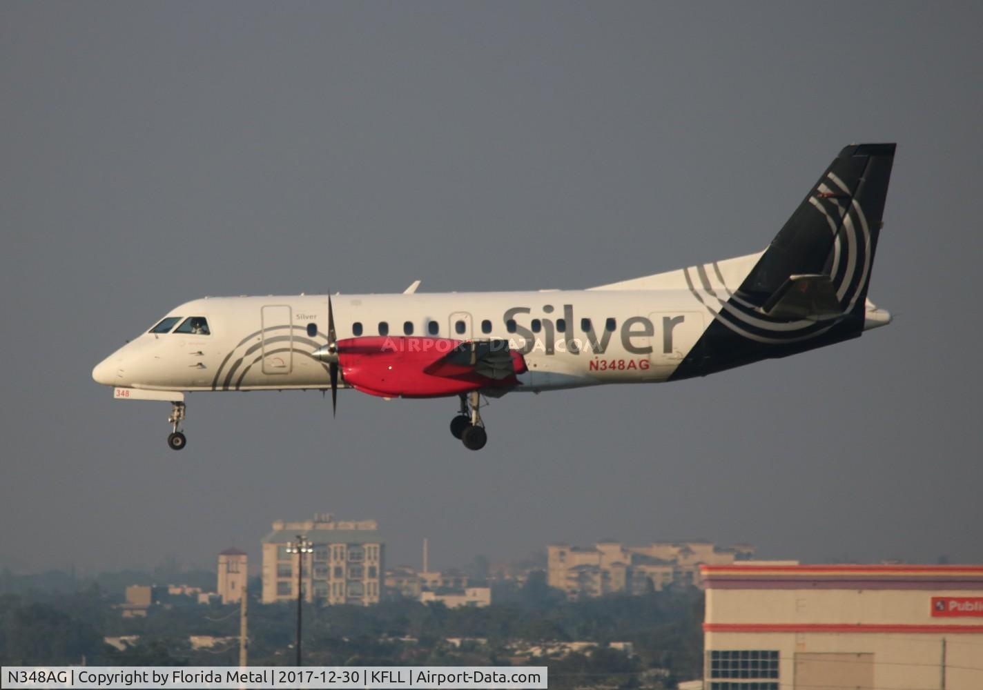 N348AG, 1998 Saab 340B C/N 340B-448, SIL S340 zx JAX-FLL
