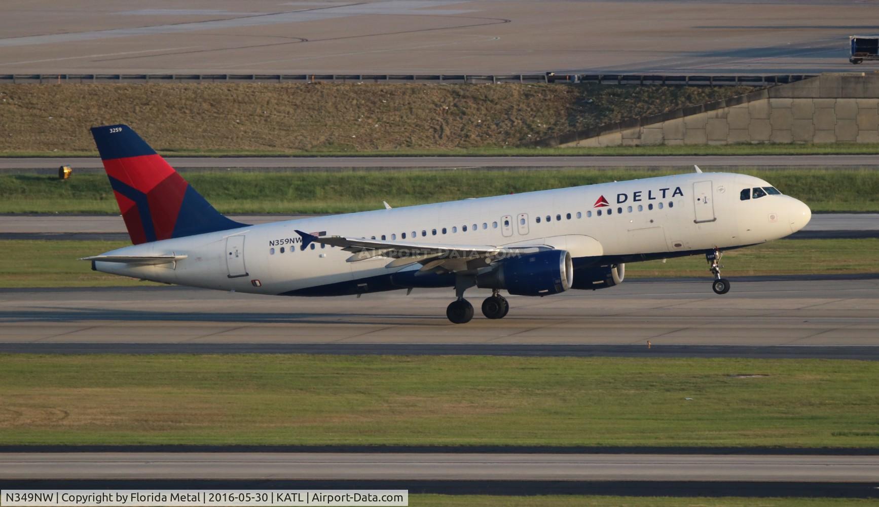 N349NW, 1993 Airbus A320-212 C/N 417, DAL A320 zx ATL-BNA