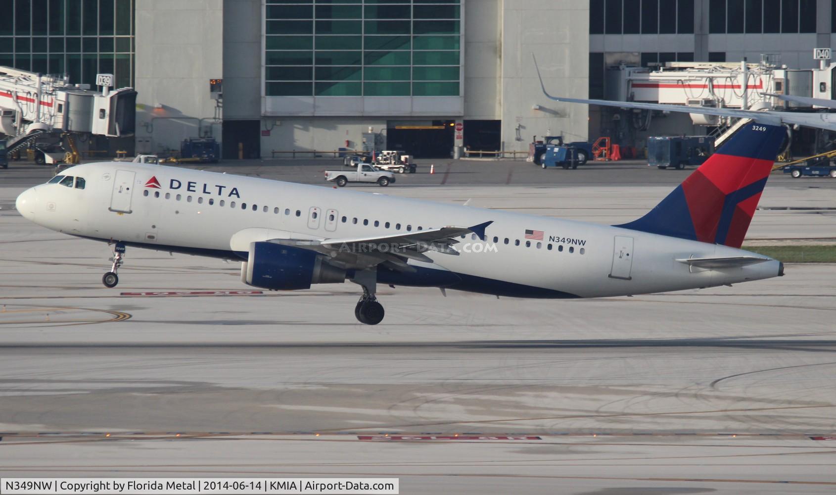 N349NW, 1993 Airbus A320-212 C/N 417, DAL A320 zx MIA-DTW