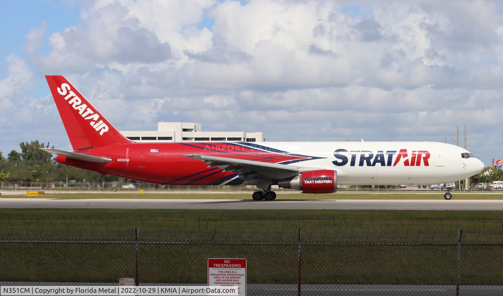 N351CM, 1992 Boeing 767-323 C/N 25201, Strat Air 767-300F zx MIA-SJO