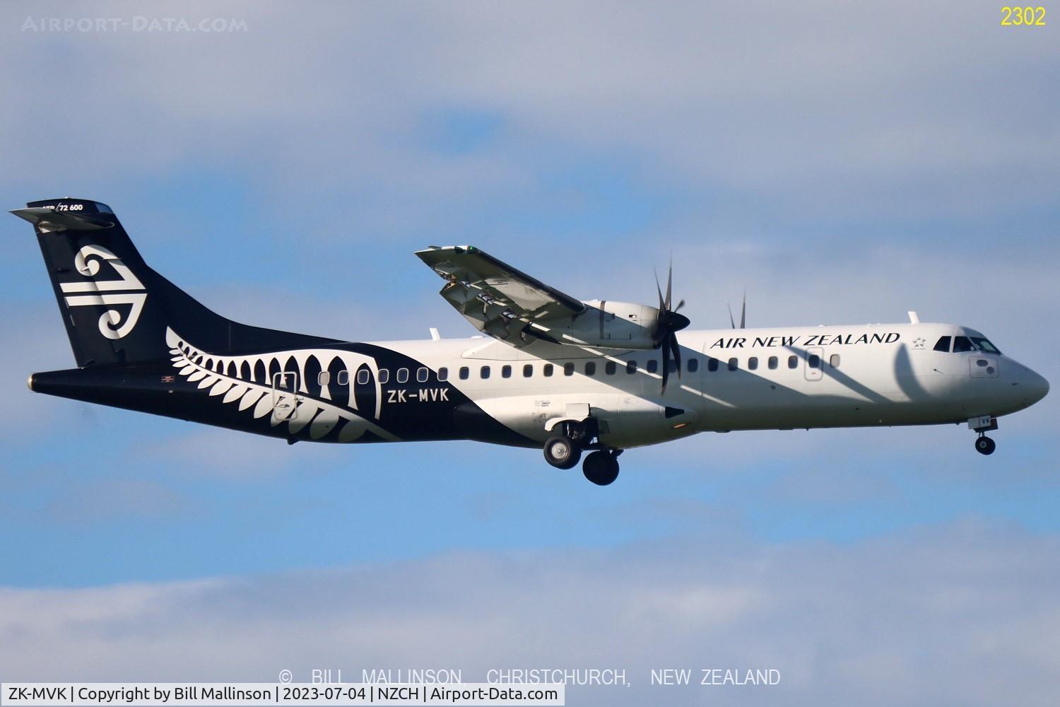 ZK-MVK, 2016 ATR 72-600 (72-212A) C/N 1330, NZ5746 from DUD