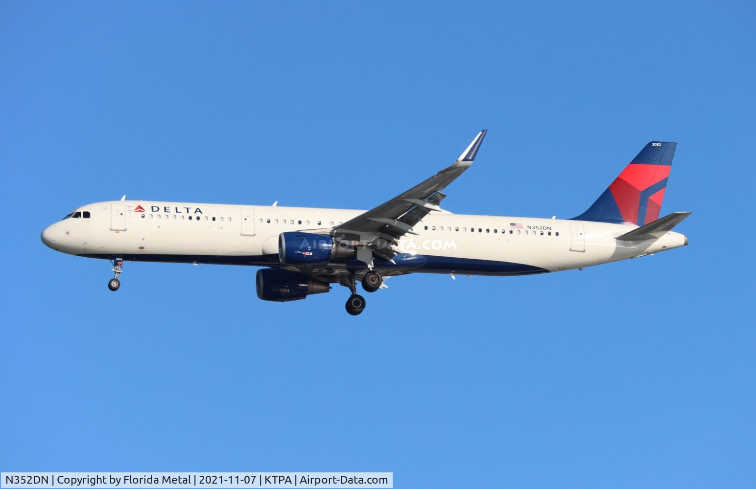 N352DN, 2018 Airbus A321-211 C/N 8283, DAL A321 zx ATL-TPA