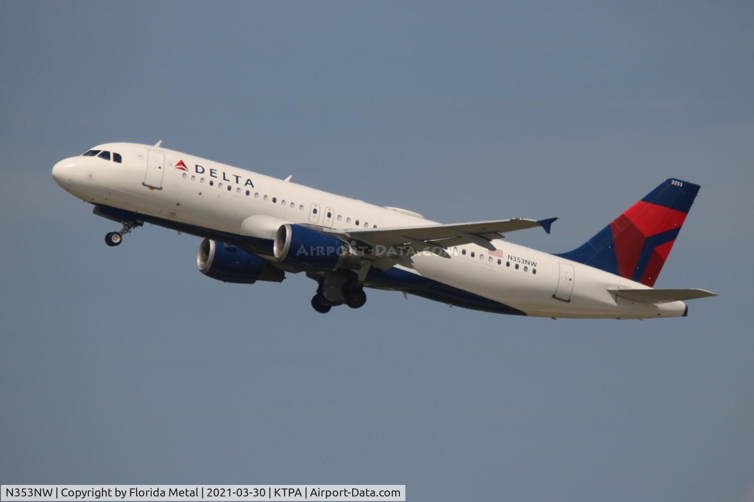 N353NW, 1998 Airbus A320-212 C/N 786, DAL A320 zx TPA-MSP