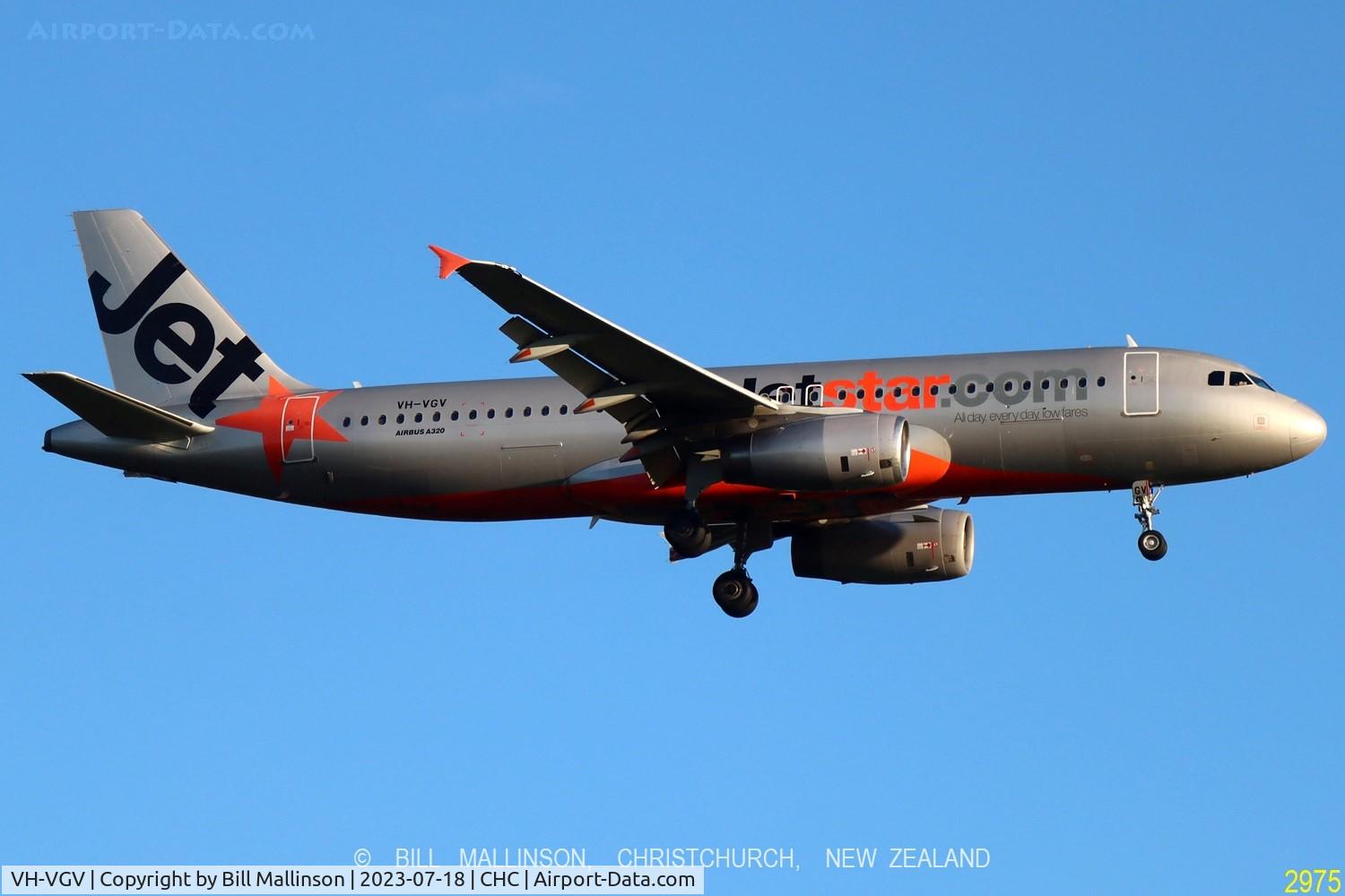 VH-VGV, 2010 Airbus A320-232 C/N 4229, JQ231 from AKL