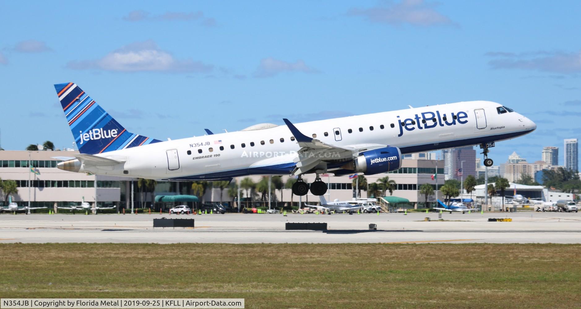 N354JB, 2013 Embraer 190AR (ERJ-190-100IGW) C/N 19000601, JBU E190 zx RIC-FLL