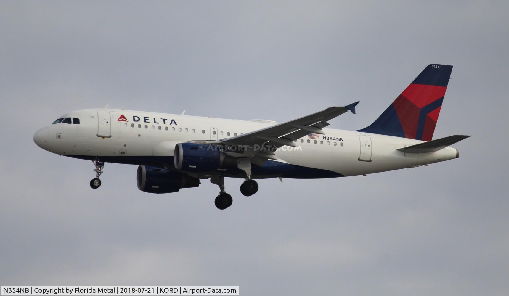 N354NB, 2002 Airbus A319-114 C/N 1833, DAL A319 zx MSP-ORD