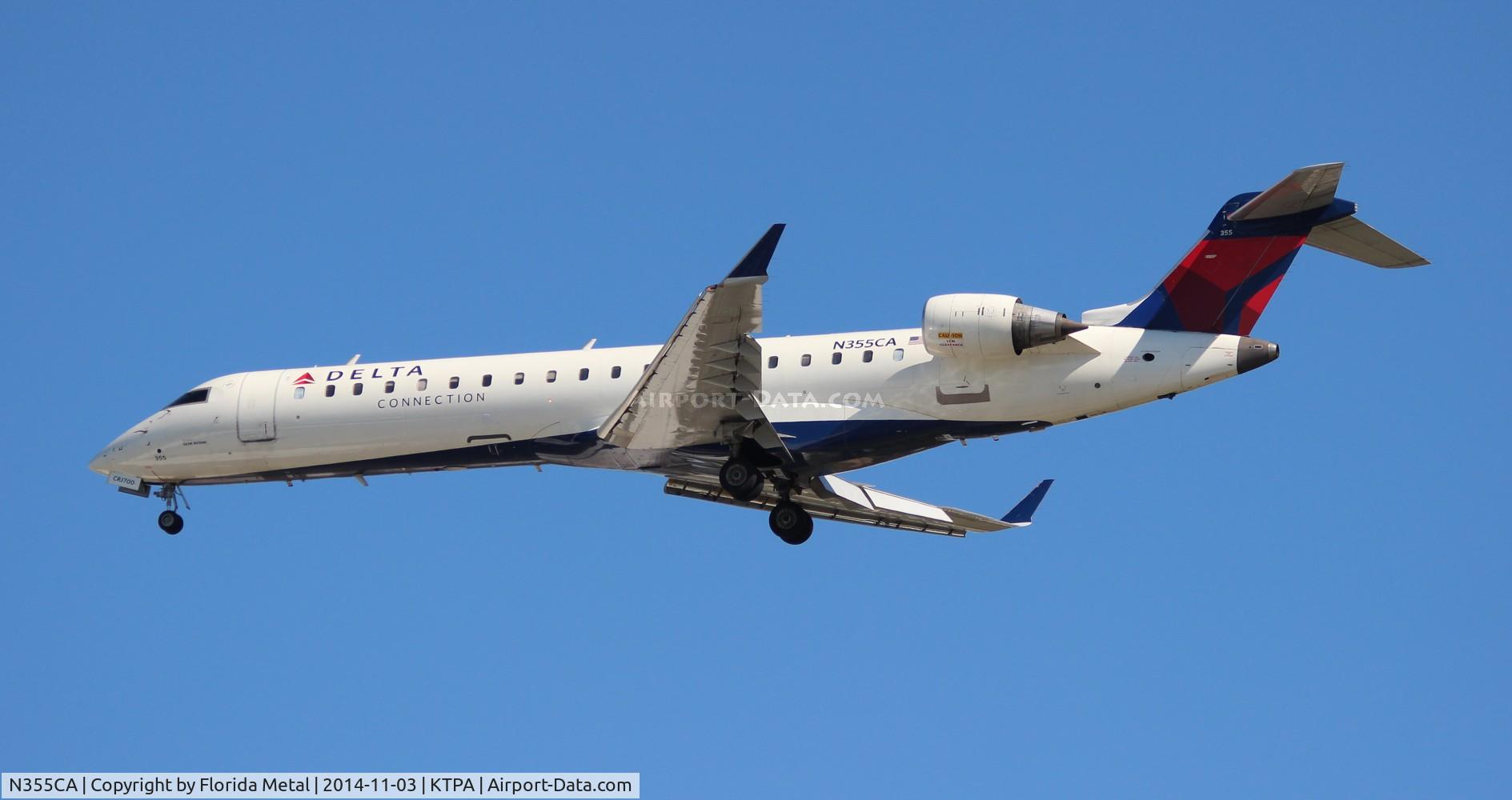 N355CA, 2002 Bombardier CRJ-701ER (CL-600-2C10) Regional Jet C/N 10067, GJS/DAL CR7 zx CVG-TPA