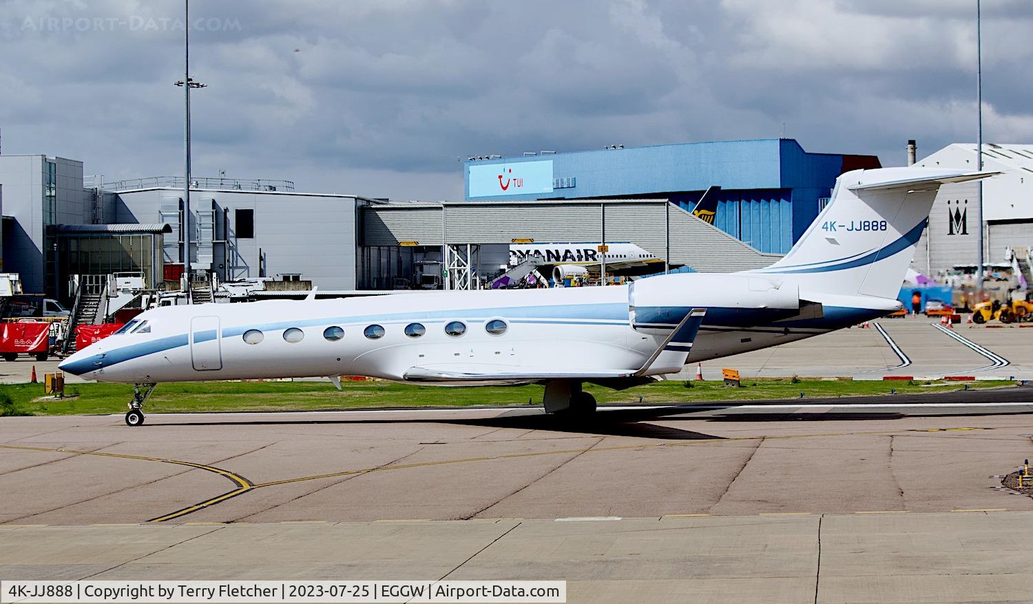4K-JJ888, Gulfstream G550 C/N 5302, At Luton Airport