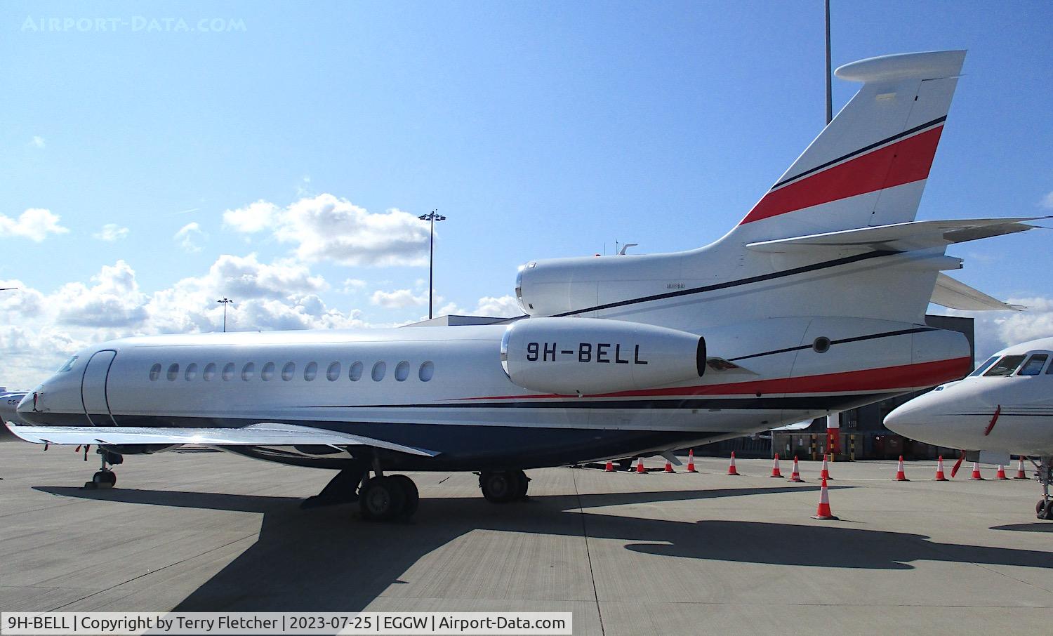 9H-BELL, 2012 Dassault Falcon 7X C/N 183, At Luton Airport