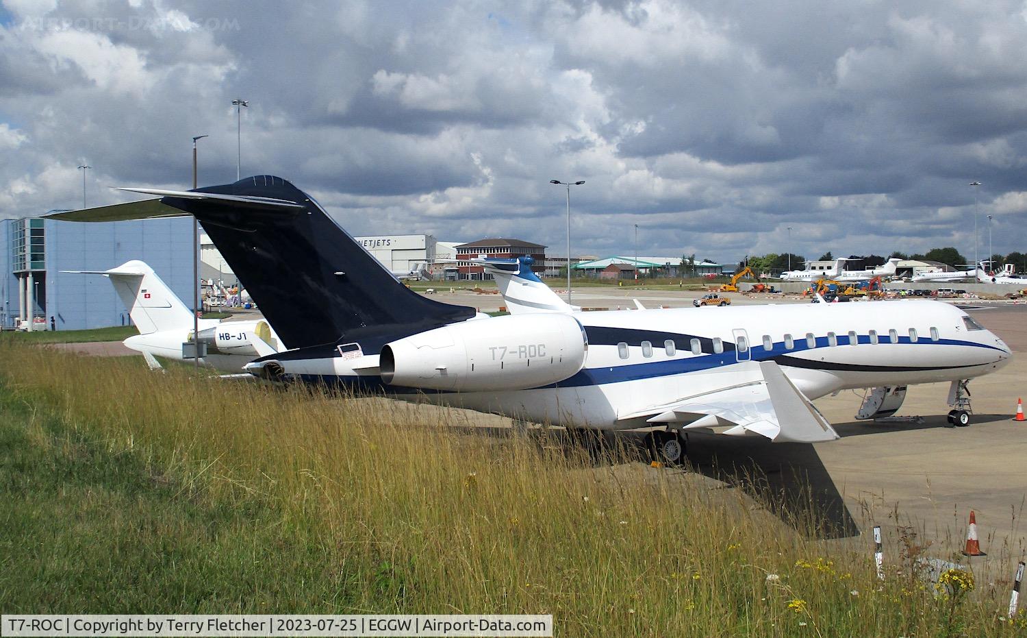 T7-ROC, Bombardier BD-700-1A10 Global 6000 C/N 9761, At Luton Airport