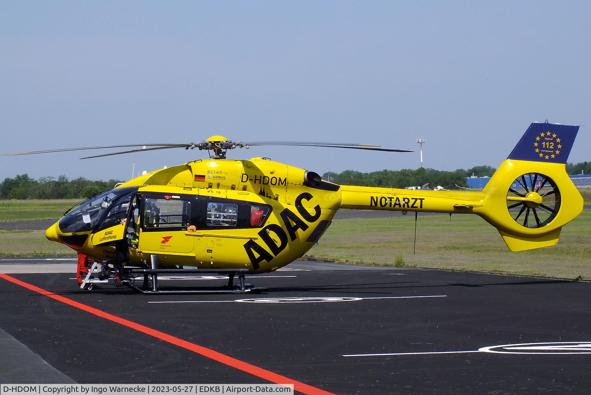 D-HDOM, 2015 Airbus Helicopters H-145 (BK-117D-2) C/N 20027, Airbus Helicopters H145T2 (BK-117D-2) 'Christoph 75' EMS-helicopter of ADAC Luftrettung at Bonn-Hangelar airfield '2305
