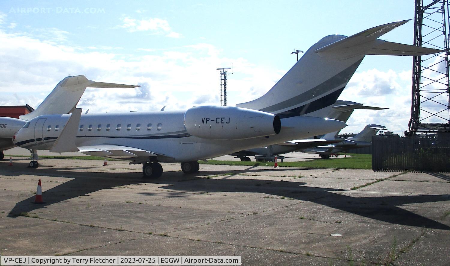 VP-CEJ, 2016 Bombardier BD-700-1A10 Global Express C/N 9760, At Luton Airport