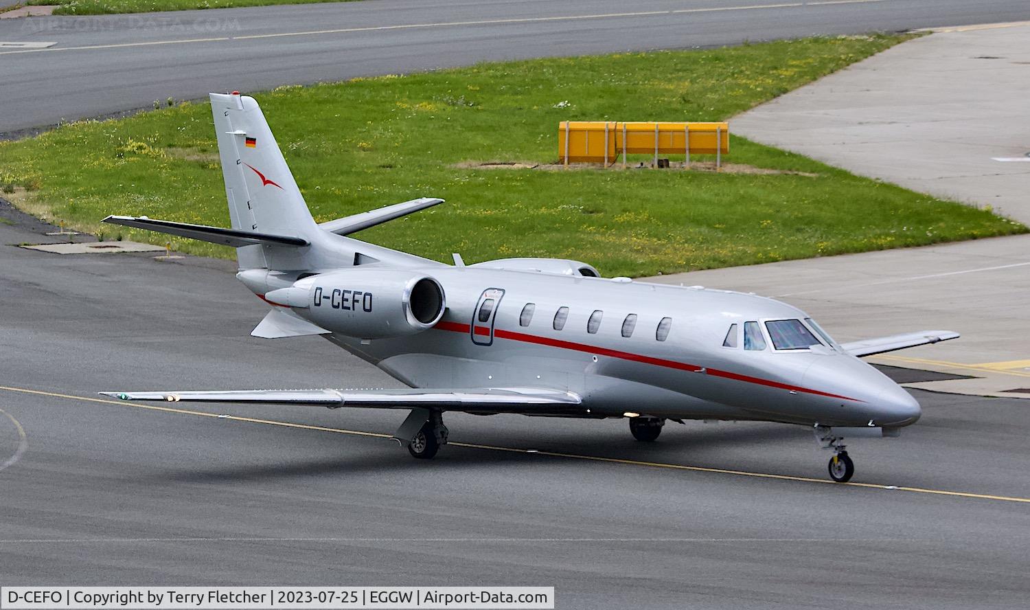 D-CEFO, 2011 Cessna 560XL Citation Excel XLS+ C/N 560-6082, At Luton Airport