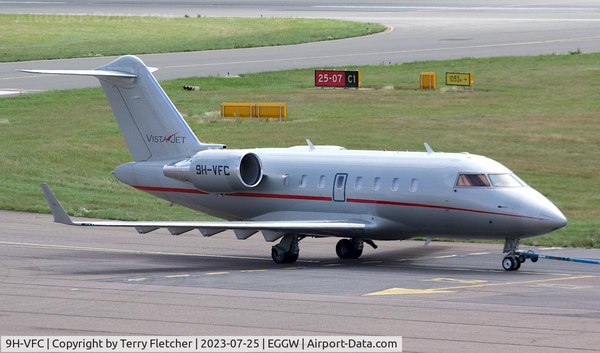 9H-VFC, 2015 Bombardier Challenger 605 (CL-600-2B16) C/N 5972, At Luton Airport