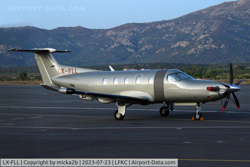 LX-FLL, 2023 Pilatus PC-12/47E NGX C/N 2232, Parked