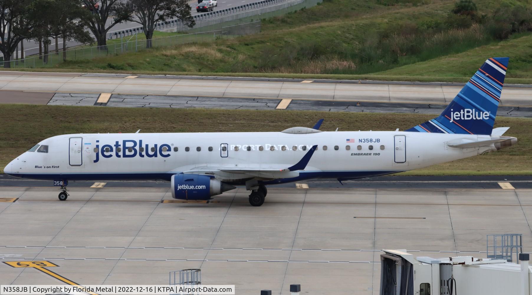 N358JB, 2013 Embraer 190AR (ERJ-190-100IGW) C/N 19000618, JBU E190 zx TPA-CUN