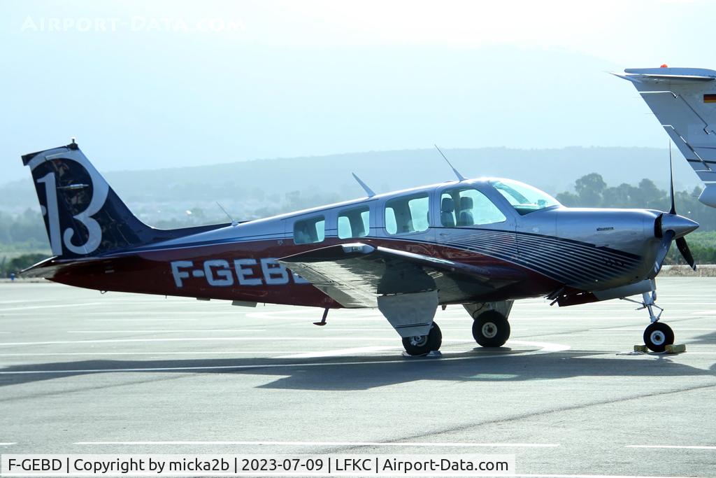 F-GEBD, 1979 Beech A36 Bonanza 36 C/N E-1592, Parked