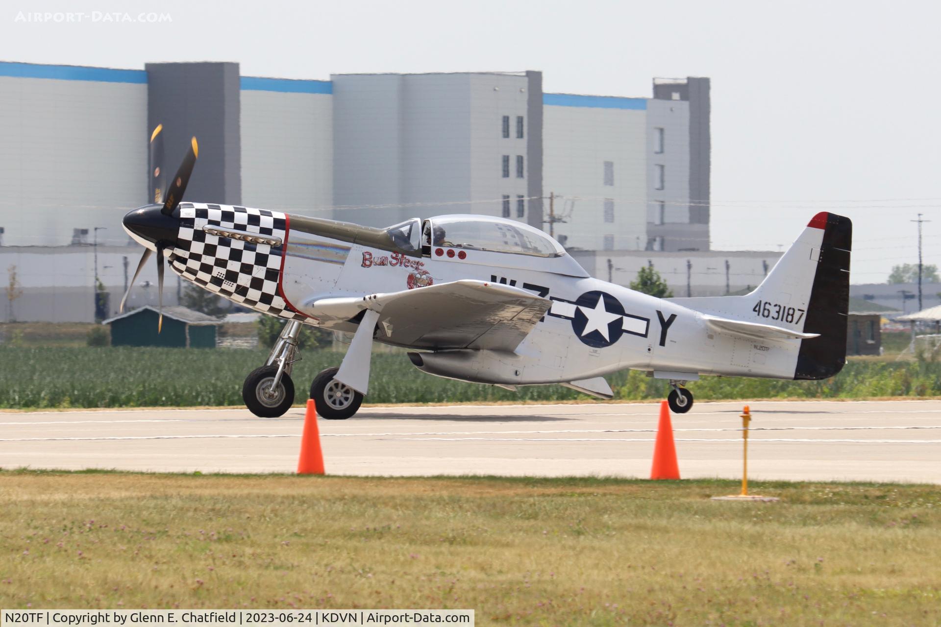 N20TF, 1967 North American (Cavalier) TF-51D Mustang C/N AF67-14866, At the Quad Cities Airshow