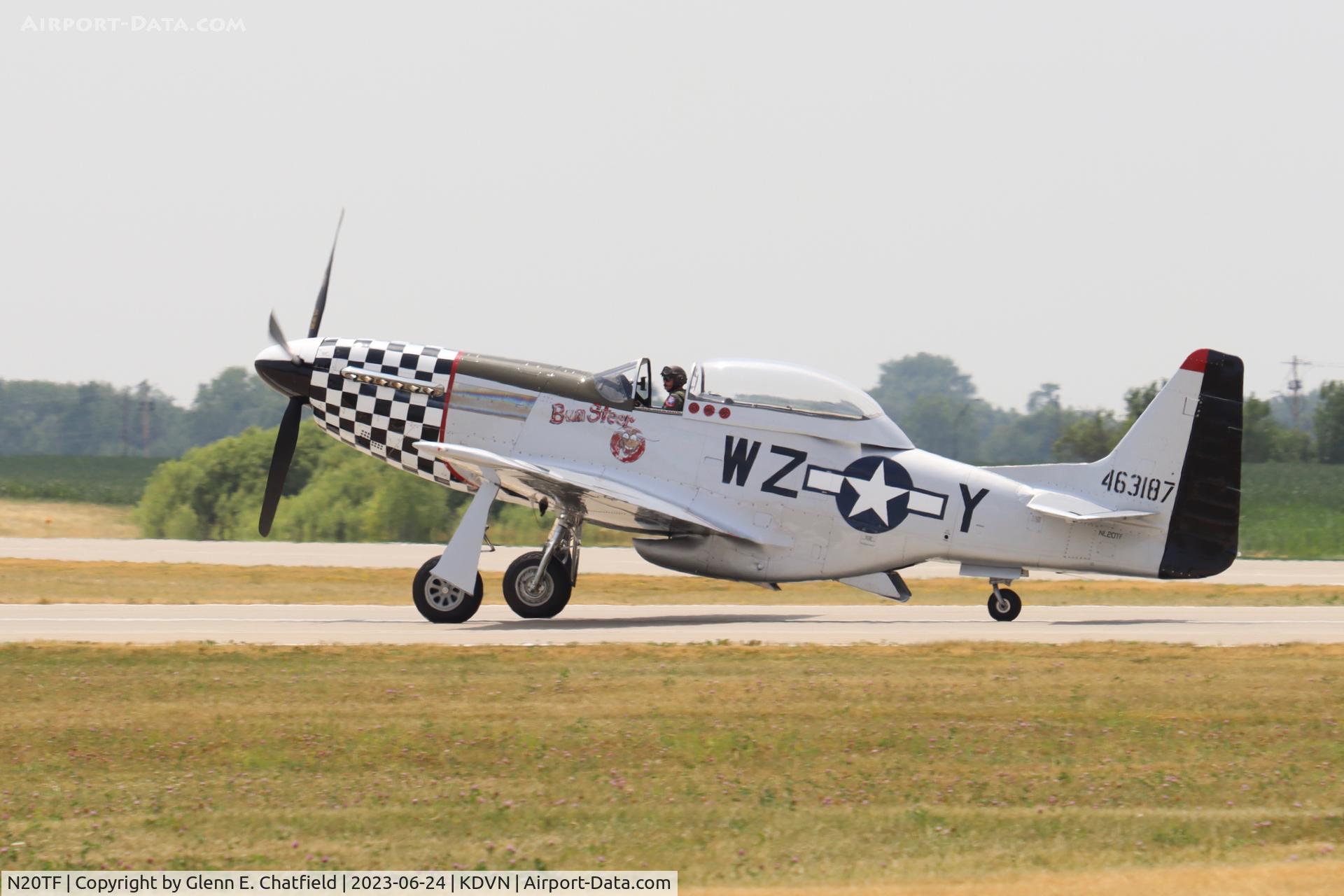 N20TF, 1967 North American (Cavalier) TF-51D Mustang C/N AF67-14866, At the Quad Cities Airshow