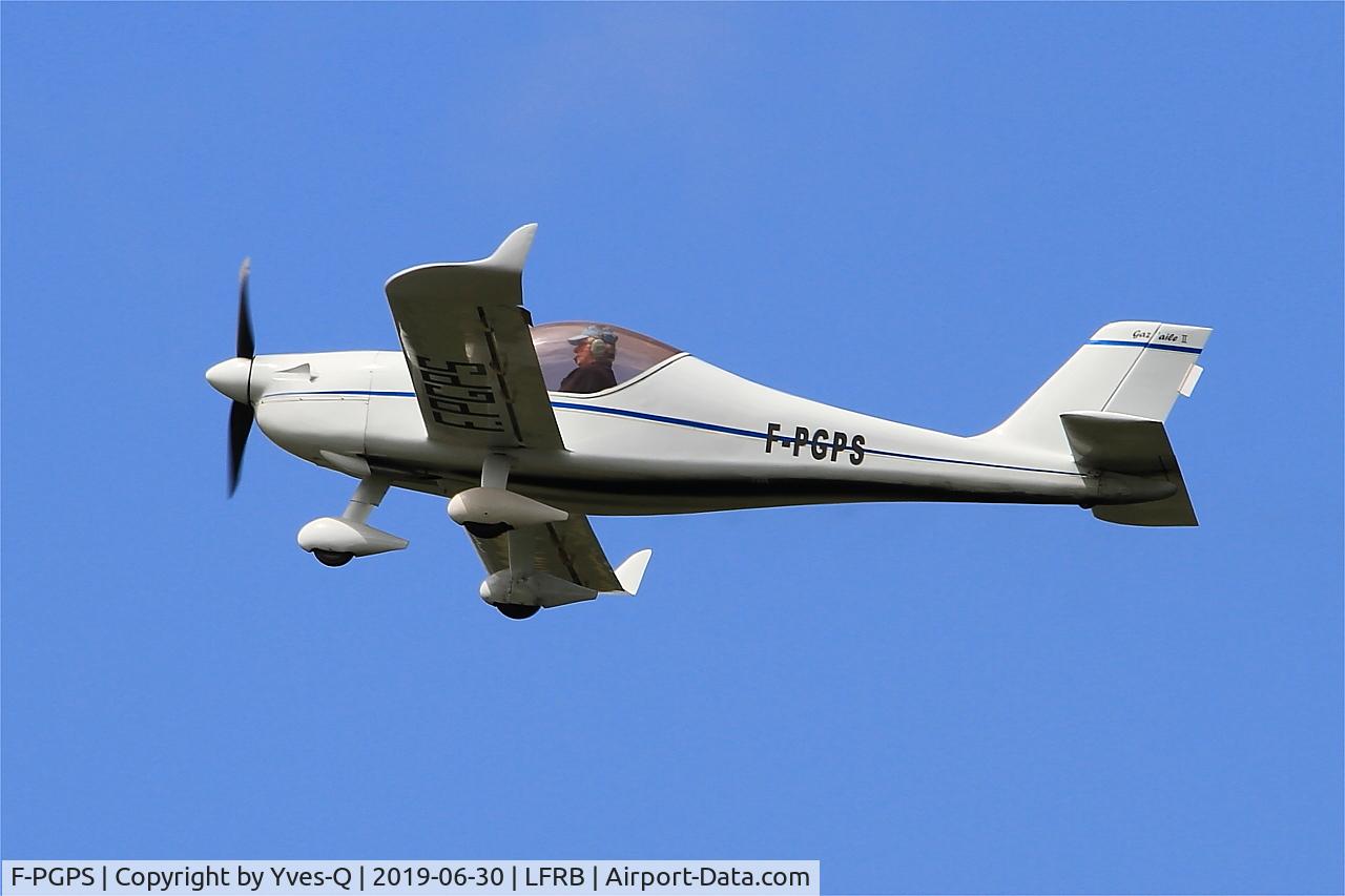 F-PGPS, 2006 Pennec Serge Gaz'aile SP-2 C/N 01, Pennec Serge Gaz'aile SP-2, Take off rwy 25L, Brest-Bretagne airport (LFRB-BES)
