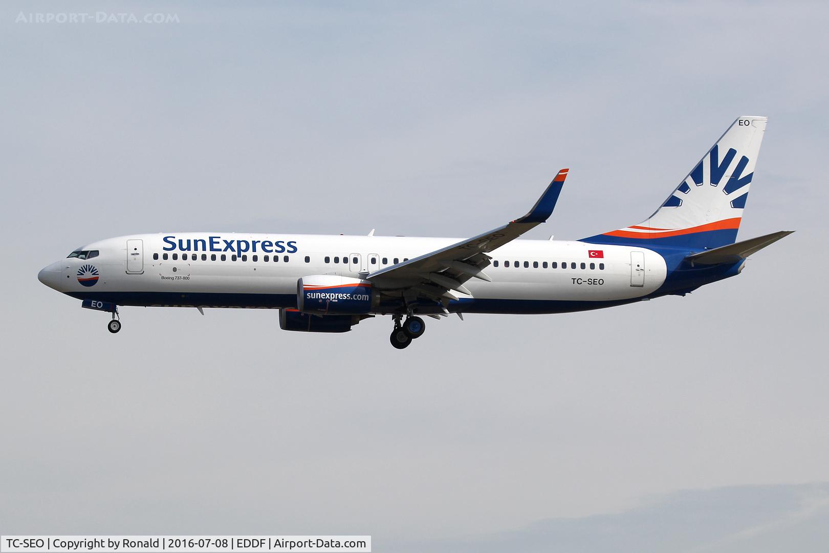 TC-SEO, 2016 Boeing 737-8HC C/N 61178, at fra