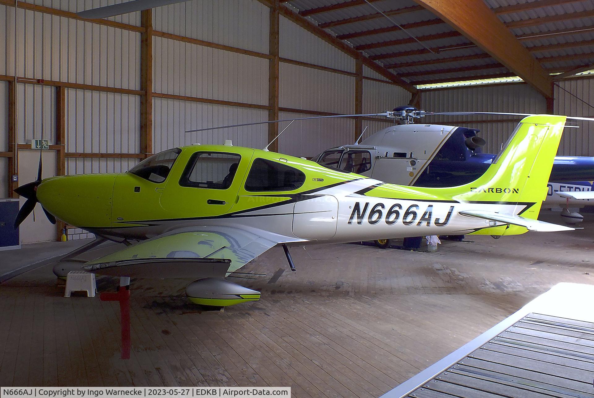 N666AJ, Cirrus SR-22 GTS Carbon C/N 4992, Cirrus SR22 GTS Carbon at Bonn-Hangelar airfield '2305
