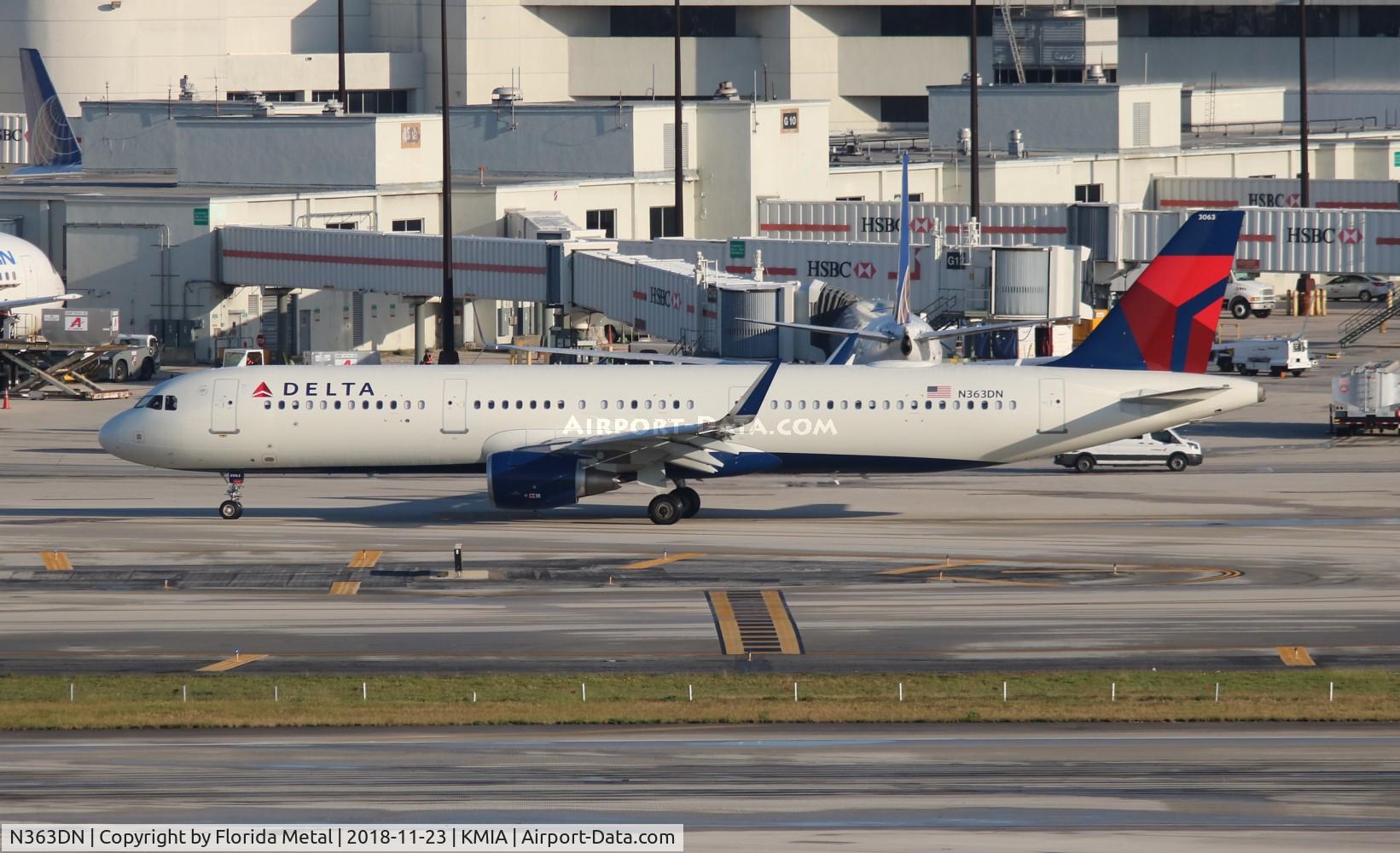 N363DN, 2018 Airbus A321-231 C/N 8502, DAL A321 zx MIA-DTW